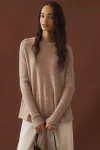 Maeve Crew-neck Cashmere Swing Sweater In Brown