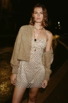 Maeve Crew-neck Relaxed Cardigan Sweater In Gold