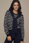 Maeve Crew-neck Scarf Sweater In Animal Print