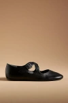 Maeve Crisscross Mary Jane Flats In Black