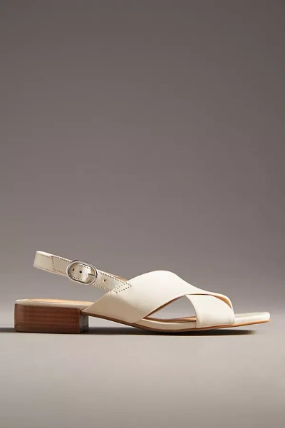 Maeve Crisscross Slingback Sandals In White