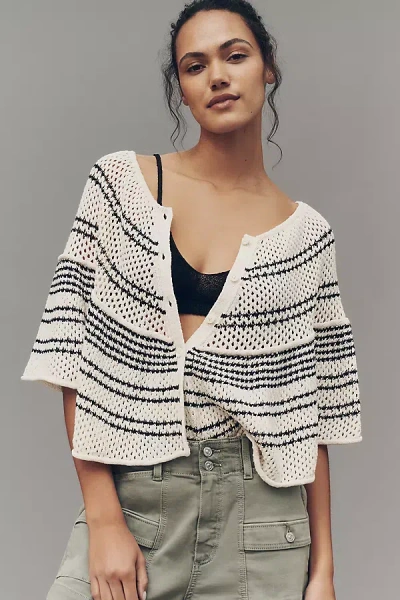 Maeve Crochet Cardigan Cape In White