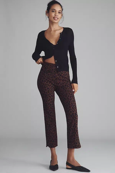 Maeve Crop Slim Pull-on Pants In Brown