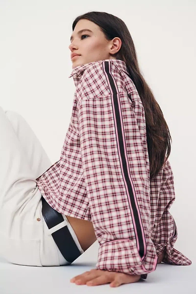 Maeve Cropped Buttondown Shirt In Brown