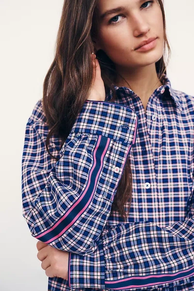 Maeve Cropped Buttondown Shirt In Multi
