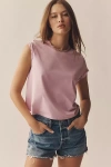Maeve Cropped Swing Tee In Purple