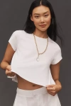 Maeve Cropped Swing Tee In White