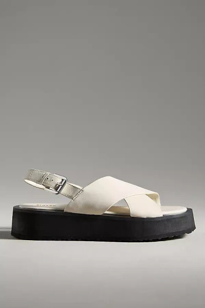 Maeve Cross-strap Platform Sandals In Beige