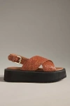 Maeve Cross-strap Platform Sandals In Brown