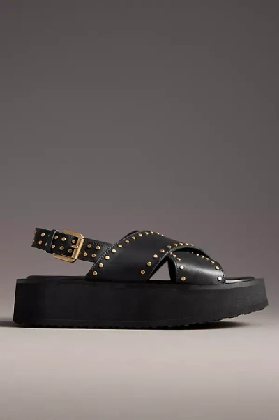 Maeve Cross-strap Platform Sandals In Grey