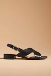 Maeve Cross-strap Slingback Heels In Black
