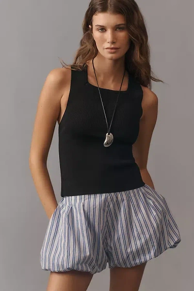 Maeve Cross-back Sweater Tank Top In Black