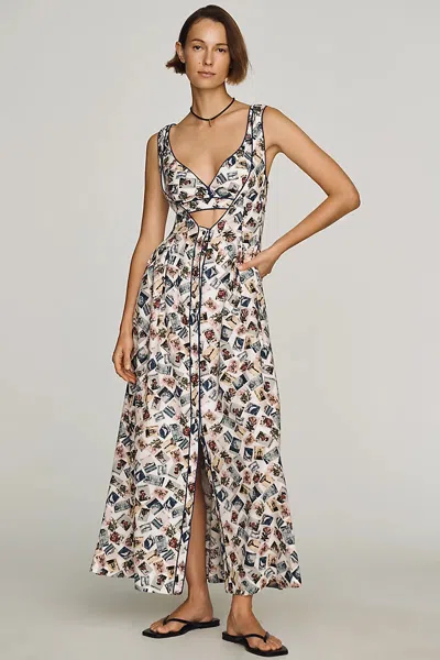 Maeve Cutout A-line Dress In Multi