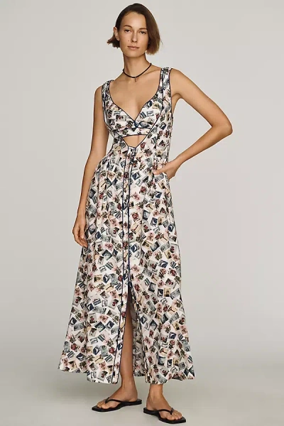 Maeve Cutout A-line Dress In Nude
