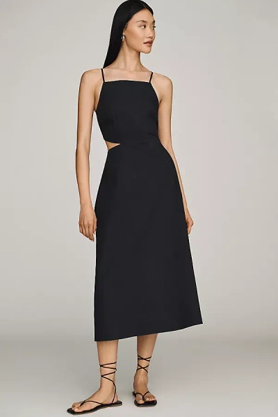 Maeve Cutout Midi Dress In Black