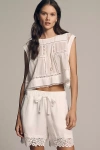 Maeve Cutwork Pull-on Shorts In White