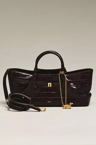 Maeve Dachshund Metal Charm Tote Bag In Ivory
