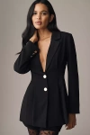 Maeve Dandy Doll Hourglass Blazer In Black