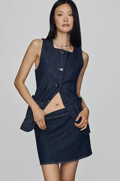 Maeve Denim Mini Skirt In Blue