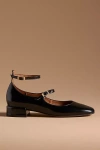 Maeve Double-strap Block-heel Mary Jane Flats In Black