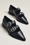 Maeve Double-strap Moto Mary Janes In Black