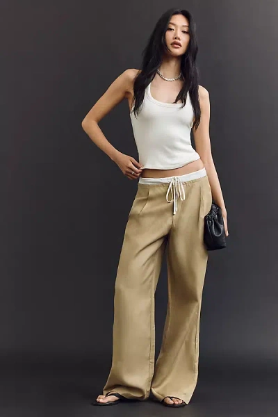 Maeve Double Waistband Pull-on Trousers In Multi