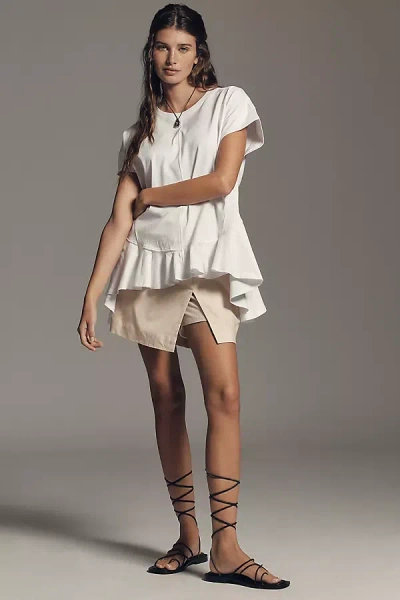 Maeve Dream Swing T-shirt Top In White