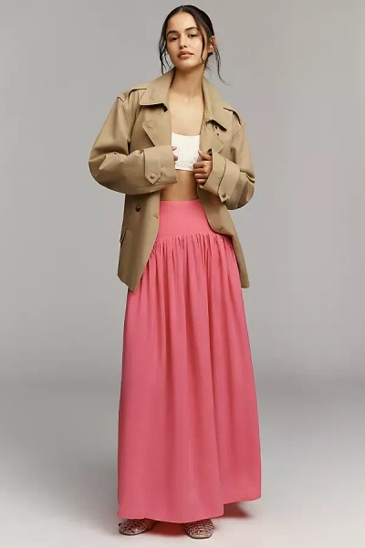 Maeve Drop-waist Maxi Skirt In Pink