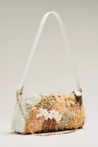 Maeve East-west Beaded Shoulder Bag In White