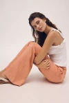 Maeve Easy Summer Flare Pants In Orange