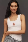 Maeve Embroidered Icon Tank Top In White