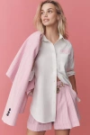 Maeve Embroidered Long-sleeve Buttondown Shirt In White