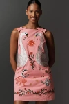 Maeve Embroidered Mini Shift Dress