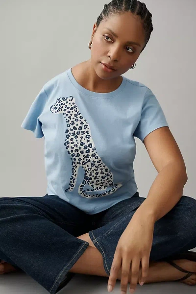 Maeve Evelyn Perfect Cotton Tee By  In Blue