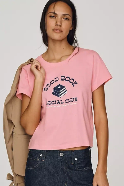 Maeve Evelyn Perfect Cotton Tee By  In Pink