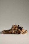 Maeve Faux-fur Open-toe Bow Slippers In Multicolor