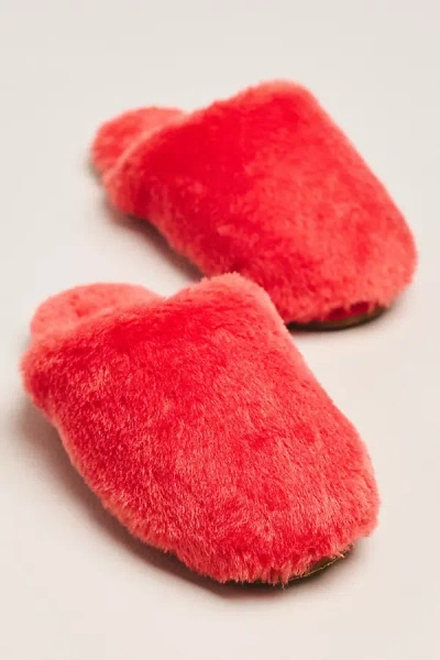 Maeve Faux Fur Slippers In Multi