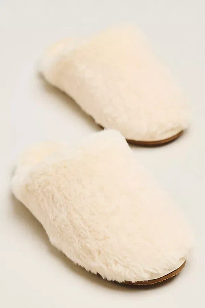Maeve Faux Fur Slippers In Multi