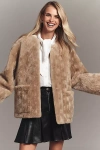 Maeve Faux-fur Teddy Coat Jacket In Brown