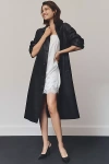 Maeve Faux-leather Car Coat Jacket In Black