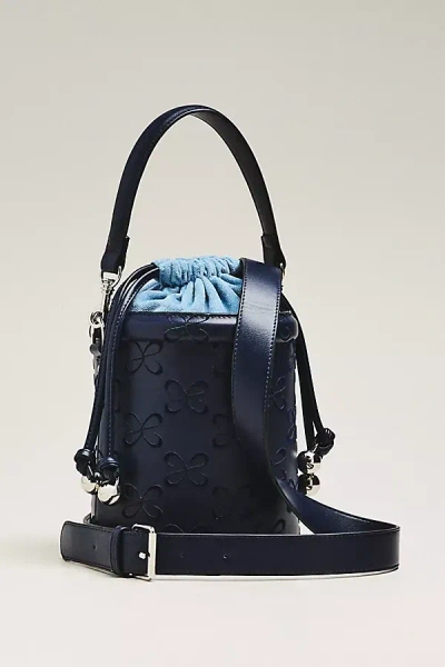 Maeve Faux-leather Bucket Bag In Blue