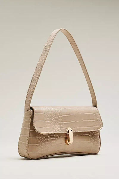 Maeve Faux-leather Croc Purse In Ivory