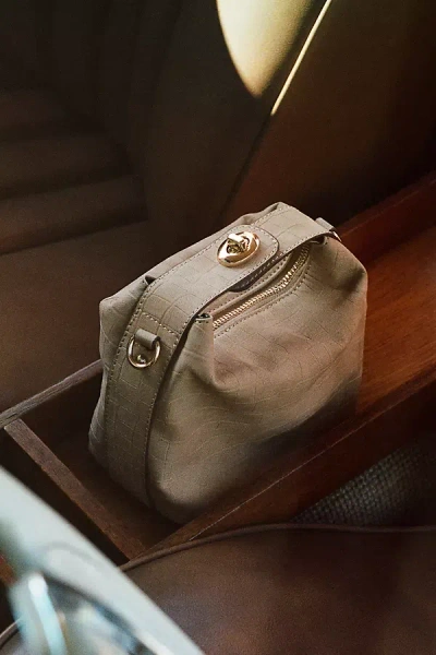 Maeve Faux-leather Croc Structured Bag In Ivory