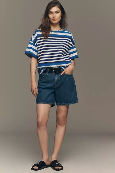 Maeve Fisherman Stripe T-shirt In Blue