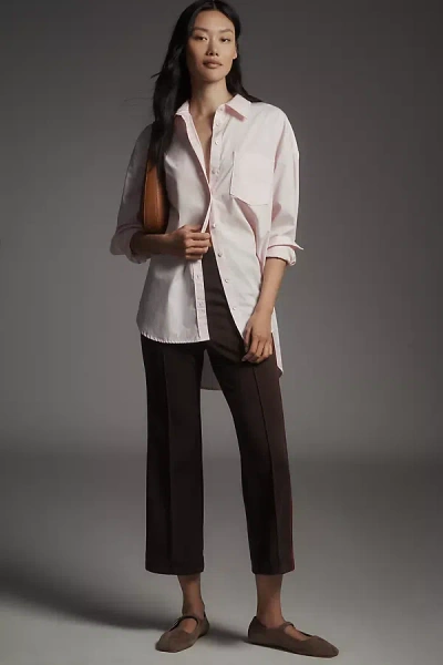 Maeve Fitted Track Pants In Brown