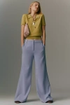 Maeve Flat-front Trousers Pants In Gray