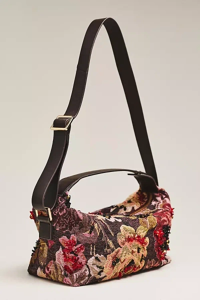Maeve Floral Beaded Boxy Shoulder Bag In Multicolor