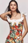 MAEVE FLUTTER-SLEEVE CROPPED BLOUSE