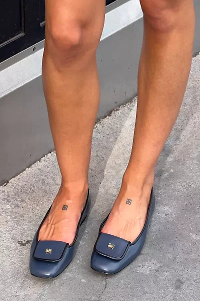 Maeve Foldover Flats In Blue