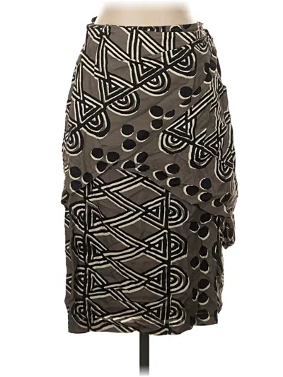 Pre-owned Maeve Formal Skirt In Brown